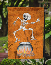Load image into Gallery viewer, Skeleton jumping from Witches Caldron Halloween Garden Flag – Decorative Outdoor Yard Flag
