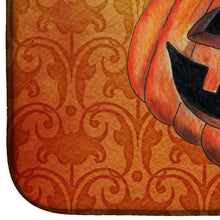 Load image into Gallery viewer, October Pumpkin Halloween Dish Drying Mat – Absorbent, Artistic Kitchen Essentials SB3020DDM