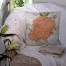 Load image into Gallery viewer, Coral PinkThrow Pillow - 14x14 Decorative Pillow – Art for Your Home &amp; Patio
