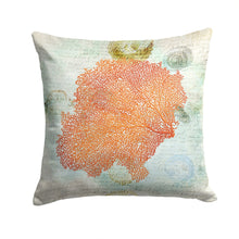 Load image into Gallery viewer, Coral PinkThrow Pillow - 14x14 Decorative Pillow – Art for Your Home &amp; Patio