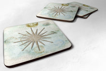 Load image into Gallery viewer, Shells Navagation Star Coasters - Set of 4 Lightweight Foam, Absorbent Drink Coasters