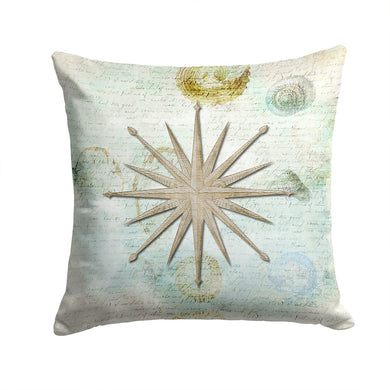 Shells Navagation StarThrow Pillow - 14x14 Decorative Pillow – Art for Your Home & Patio