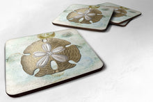 Load image into Gallery viewer, Sand Dollar  Coasters - Set of 4 Lightweight Foam, Absorbent Drink Coasters