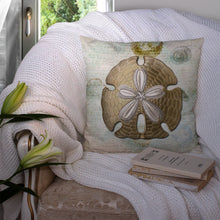 Load image into Gallery viewer, Sand Dollar Throw Pillow - 14x14 Decorative Pillow – Art for Your Home &amp; Patio