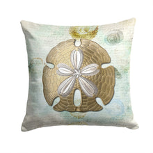 Load image into Gallery viewer, Sand Dollar Throw Pillow - 14x14 Decorative Pillow – Art for Your Home &amp; Patio