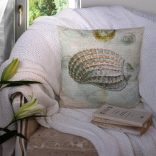 Load image into Gallery viewer, Shells Throw Pillow - 14x14 Decorative Pillow – Art for Your Home &amp; Patio