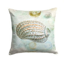 Load image into Gallery viewer, Shells Throw Pillow - 14x14 Decorative Pillow – Art for Your Home &amp; Patio