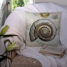 Load image into Gallery viewer, Shells Throw Pillow - 14x14 Decorative Pillow – Art for Your Home &amp; Patio