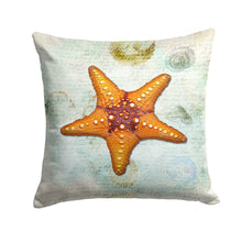 Load image into Gallery viewer, Starfish Throw Pillow - 14x14 Decorative Pillow – Art for Your Home &amp; Patio