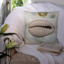 Load image into Gallery viewer, Shells Throw Pillow - 14x14 Decorative Pillow – Art for Your Home &amp; Patio