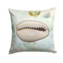 Load image into Gallery viewer, Shells Throw Pillow - 14x14 Decorative Pillow – Art for Your Home &amp; Patio