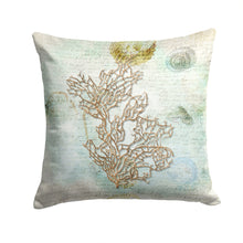 Load image into Gallery viewer, Coral Throw Pillow - 14x14 Decorative Pillow – Art for Your Home &amp; Patio