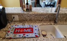 Load image into Gallery viewer, A House is not a home without a dog Dish Drying Mat – Absorbent, Artistic Kitchen Essentials SB3052DDM