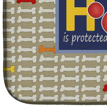 Load image into Gallery viewer, Home is protected by spoiled rotten dogs Dish Drying Mat – Absorbent, Artistic Kitchen Essentials SB3053DDM