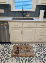 Load image into Gallery viewer, Rodeo Cowgirl Barrel Racer Machine Washable Memory Foam Mat SB3055RUG