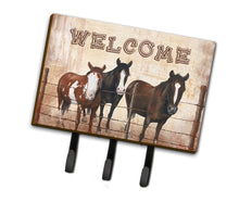Load image into Gallery viewer, Welcome Mat with Horses Leash or Key Holder SB3059TH68