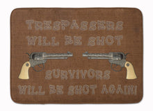 Load image into Gallery viewer, Tresspassers will be shot Machine Washable Memory Foam Mat SB3063RUG