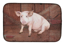 Load image into Gallery viewer, Pig at the barn door Dish Drying Mat – Absorbent, Artistic Kitchen Essentials SB3072DDM