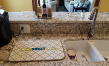 Load image into Gallery viewer, Home Sweet Home Dish Drying Mat – Absorbent, Artistic Kitchen Essentials SB3076DDM