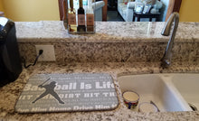 Load image into Gallery viewer, Baseball is Life Dish Drying Mat – Absorbent, Artistic Kitchen Essentials SB3078DDM