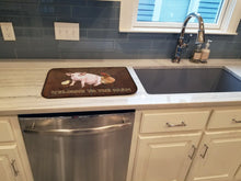 Load image into Gallery viewer, Welcome to the Farm with the pig and chicken Dish Drying Mat – Absorbent, Artistic Kitchen Essentials SB3083DDM