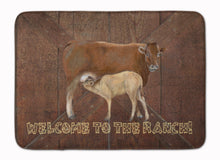 Load image into Gallery viewer, Welcome to the Ranch with the Cow and Baby Machine Washable Memory Foam Mat SB3084RUG