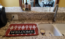 Load image into Gallery viewer, Serving Spoons Welcome Dish Drying Mat – Absorbent, Artistic Kitchen Essentials SB3090DDM