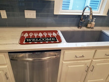 Load image into Gallery viewer, Serving Spoons Welcome Dish Drying Mat – Absorbent, Artistic Kitchen Essentials SB3090DDM