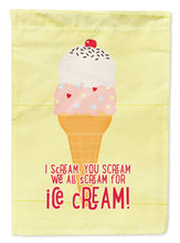 Load image into Gallery viewer, I scream you scream we all scream for ice cream Flag Canvas House Size SB3106CHF