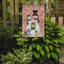 Load image into Gallery viewer, Snowman Family Snowpeople Garden Flag - Outdoor Decorative Yard Flag