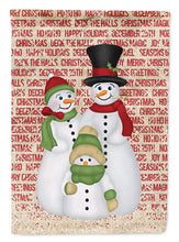 Load image into Gallery viewer, Snowman Family Snowpeople Garden Flag - Outdoor Decorative Yard Flag
