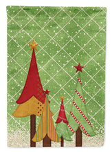 Load image into Gallery viewer, Folk Art Christmas Trees Flag Canvas House Size SB3119CHF