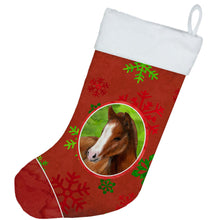 Load image into Gallery viewer, Horse Foal Red Snowflakes Holiday Christmas  Christmas Stocking SB3120-CS