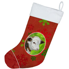 Load image into Gallery viewer, Baby Calf Red Snowflakes Holiday Christmas  Christmas Stocking SB3122-CS