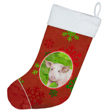 Load image into Gallery viewer, Pig Red Snowflakes Holiday Christmas  Christmas Stocking SB3125-CS