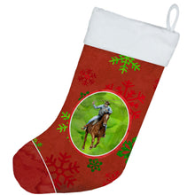 Load image into Gallery viewer, Horse Roper Red Snowflakes Holiday Christmas  Christmas Stocking SB3127-CS