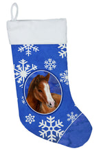Load image into Gallery viewer, Horse Foal Winter Snowflakes Holiday Christmas Stocking SB3142-CS