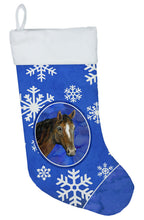 Load image into Gallery viewer, Horse Winter Snowflakes Holiday Christmas Stocking SB3143-CS