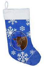 Load image into Gallery viewer, Cow Winter Snowflakes Holiday Christmas Stocking SB3148-CS