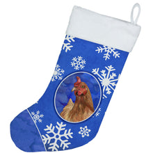 Load image into Gallery viewer, Chicken Winter Snowflakes Holiday Christmas Stocking SB3151-CS