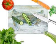 Load image into Gallery viewer, Crab a leg up Watercolor Glass Cutting Boards – Durable, Decorative Kitchen Art Large SC2002LCB