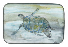 Load image into Gallery viewer, Sea Turtle Watercolor Dish Drying Mat – Absorbent, Artistic Kitchen Essentials SC2006DDM