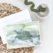 Load image into Gallery viewer, Sea Turtle Watercolor Greeting Cards -  Blank Note Cards – 8-Pack of Artist-Designed Cards with Envelopes
