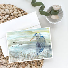 Load image into Gallery viewer, Blue Heron Watercolor Greeting Cards -  Blank Note Cards – 8-Pack of Artist-Designed Cards with Envelopes