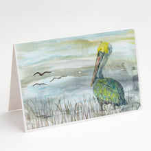 Load image into Gallery viewer, Pelican Watercolor Greeting Cards -  Blank Note Cards – 8-Pack of Artist-Designed Cards with Envelopes