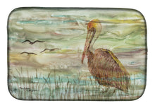 Load image into Gallery viewer, Brown Pelican Sunset Dish Drying Mat – Absorbent, Artistic Kitchen Essentials SC2011DDM