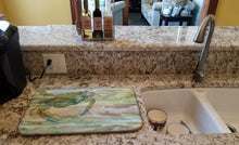 Load image into Gallery viewer, Blue Crab Sunset Dish Drying Mat – Absorbent, Artistic Kitchen Essentials SC2013DDM