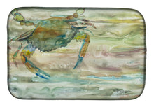 Load image into Gallery viewer, Blue Crab Sunset Dish Drying Mat – Absorbent, Artistic Kitchen Essentials SC2013DDM