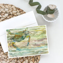 Load image into Gallery viewer, Blue Crab Sunset Greeting Cards -  Blank Note Cards – 8-Pack of Artist-Designed Cards with Envelopes