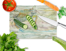 Load image into Gallery viewer, Blue Crab Sunset Glass Cutting Boards – Durable, Decorative Kitchen Art Large SC2013LCB